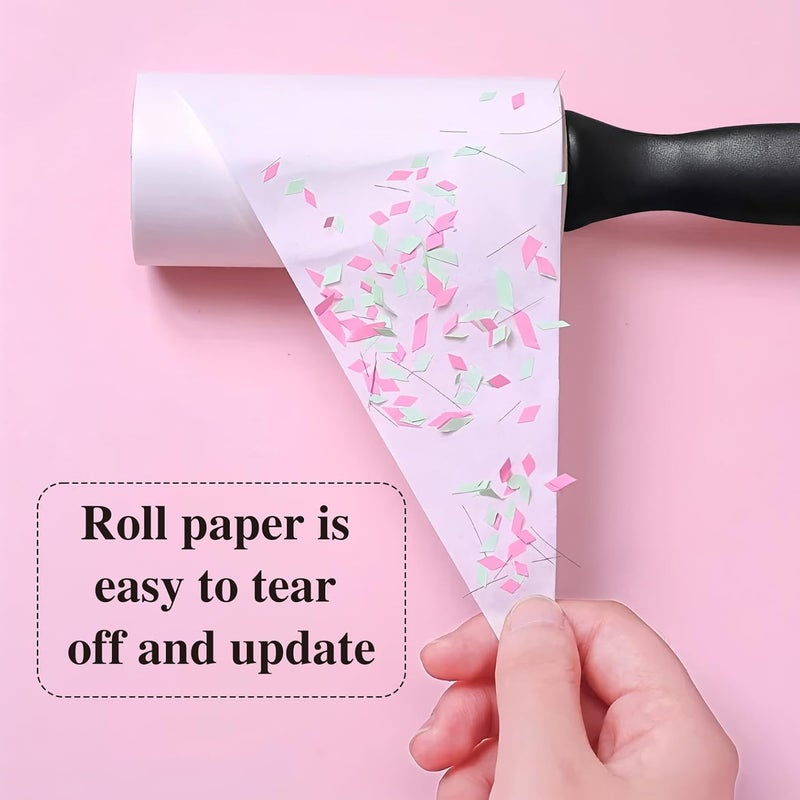 Anphly One Black Adhesive Bristle Roller Brush, Removable Paper, Used for Brushing Floors, Sweeping Dust, Removing Hair, Cleaning Rooms, with Four Brush Cartridges - Image 5